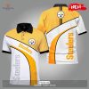 NFL Pittsburgh Steelers Luxury Black White 3D Apparels Polo Shirt