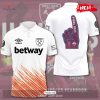 West Ham United Prague Final 2023 Orange White 3D Apparels Polo Shirt