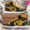 [TRENDING EDITION] Personalized Name Vegas Golden Knights Flower Black Air Jordan High Top Sneaker