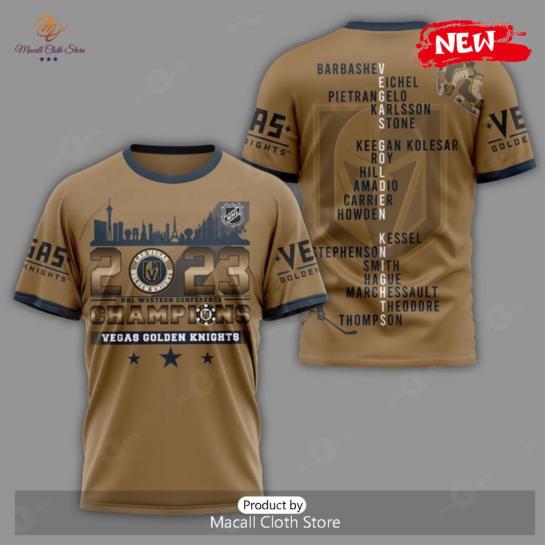 Premium NHL Vegas Golden Knights Champions 2023 Classic T-Shirt 3D Premium NHL Vegas Golden Knights Champions 2023 Classic T-Shirt 3D
