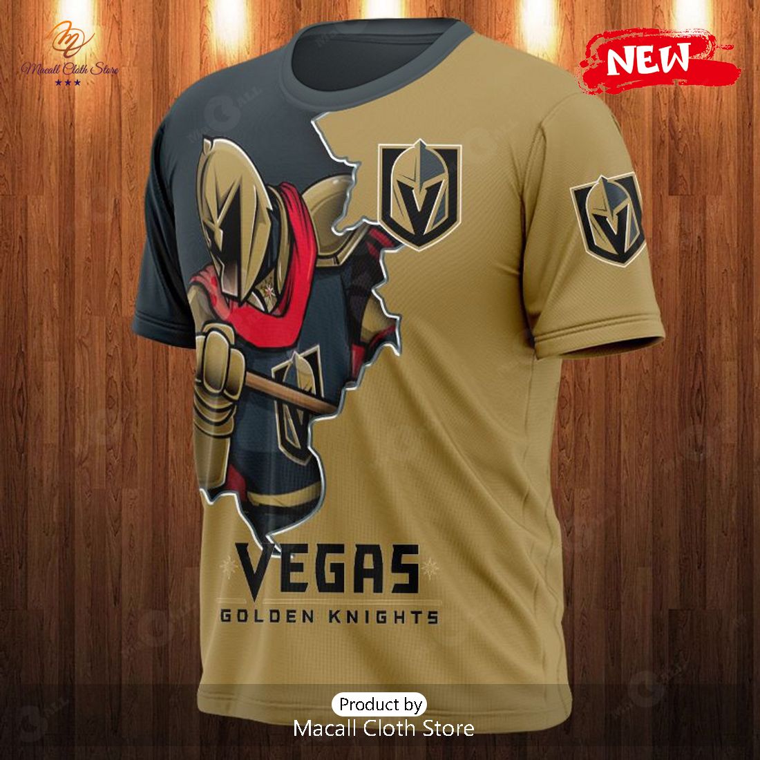 Vegas Golden Knights NHL Premium Sports Players Gold Classic T-Shirt 3D Vegas Golden Knights NHL Premium Sports Players Gold Classic T-Shirt 3D