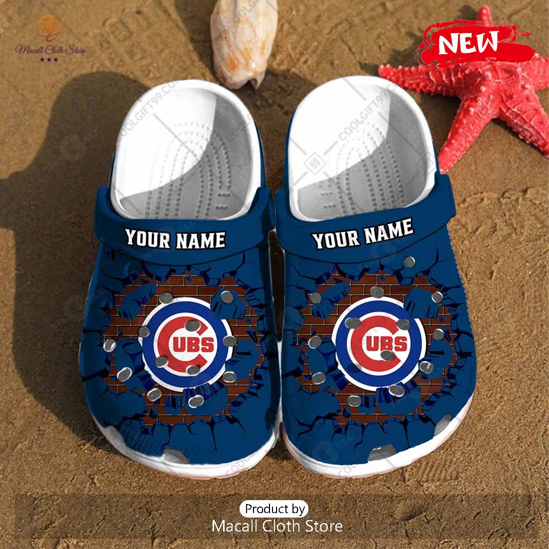 [NEW] Personalized MLB Chicago Cubs Broken Wall Crocs Clog Shoes