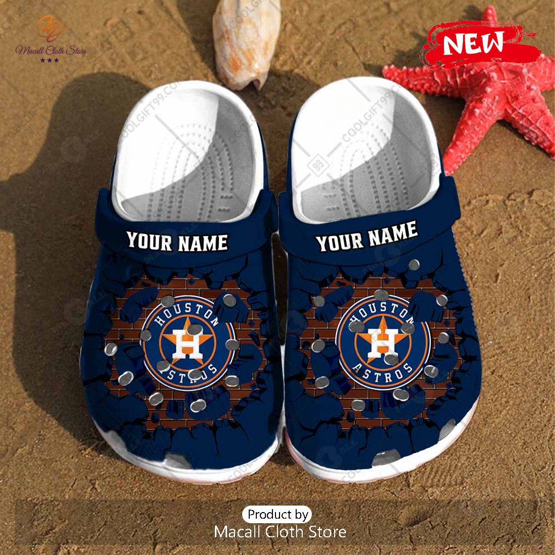 [NEW] Personalized MLB Houston Astros Broken Wall Crocs Clog Shoes