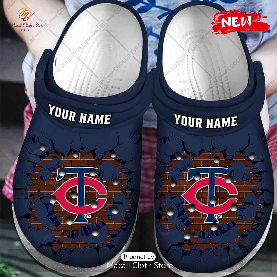 [NEW] Personalized MLB Minnesota Twins Broken Wall Crocs Clog Shoes