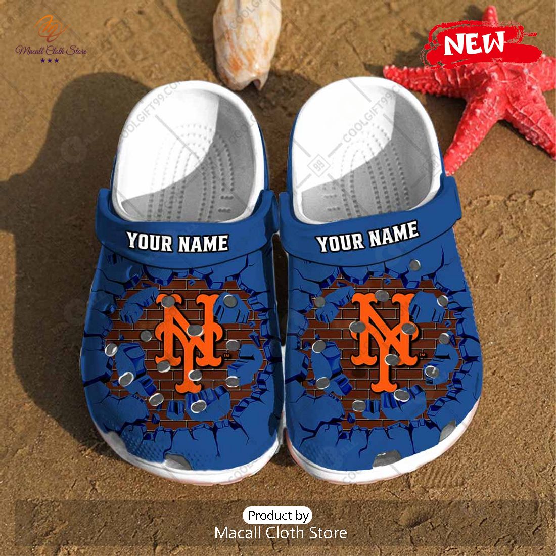 [NEW] Personalized MLB New York Mets Broken Wall Crocs Clog Shoes