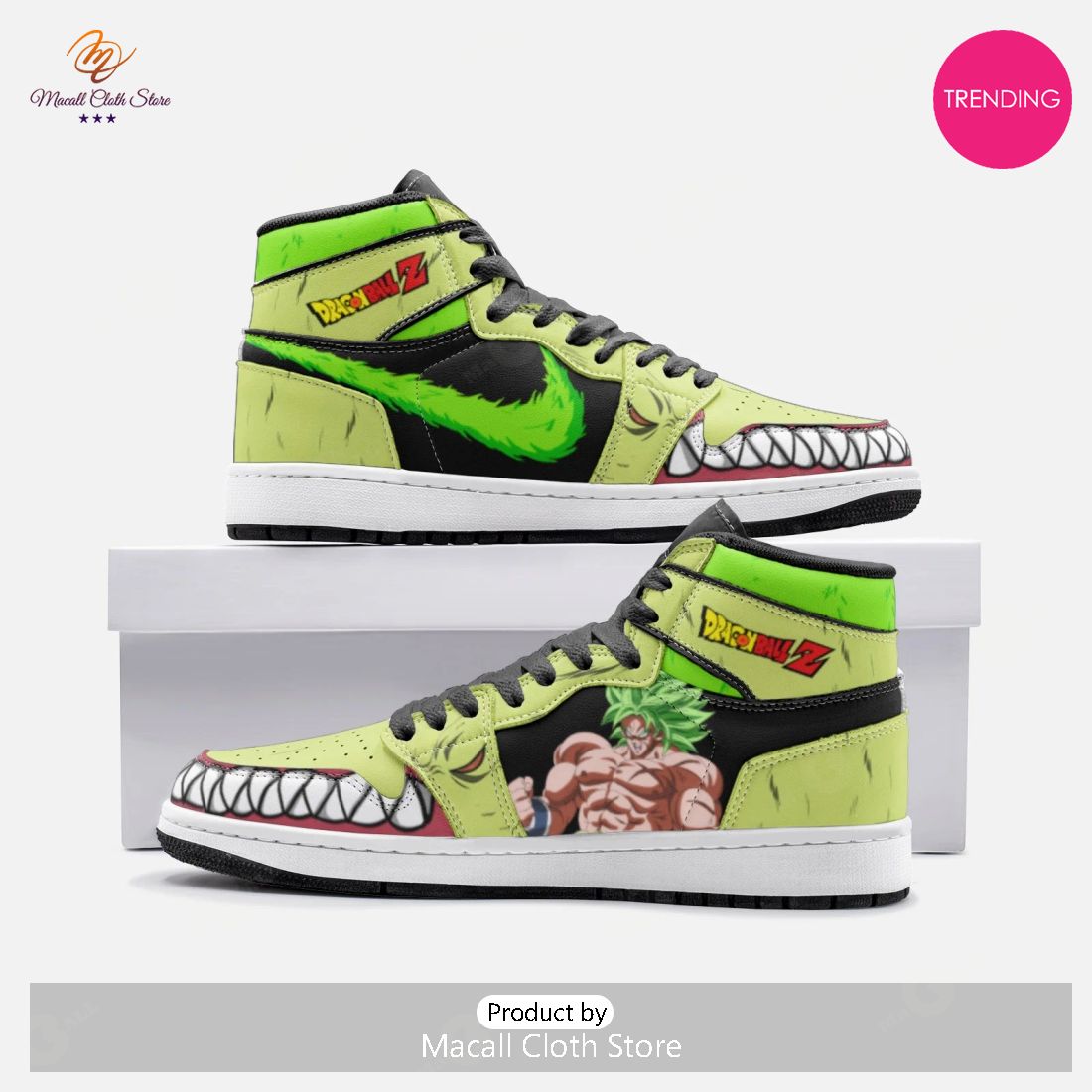 [TRENDING EDITION] Anime – Dragon Ball Broly Green Air Jordan High Top Sneaker