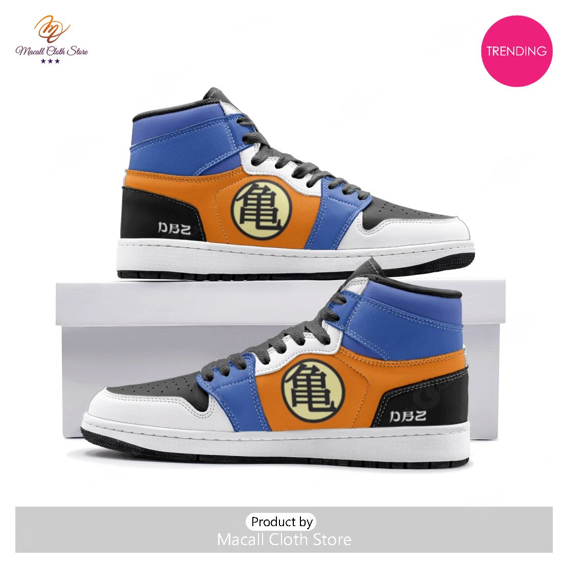 [TRENDING EDITION] Anime – Dragon Ball Goku Blue Orange Air Jordan High Top Sneaker