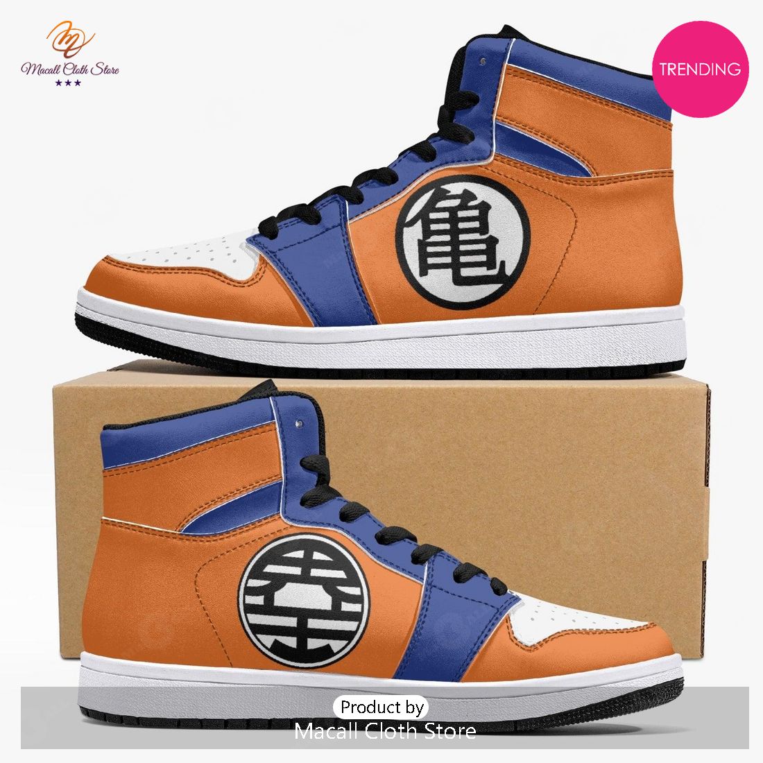 [TRENDING EDITION] Anime – Dragon Ball Goku Orange Air Jordan High Top Sneaker