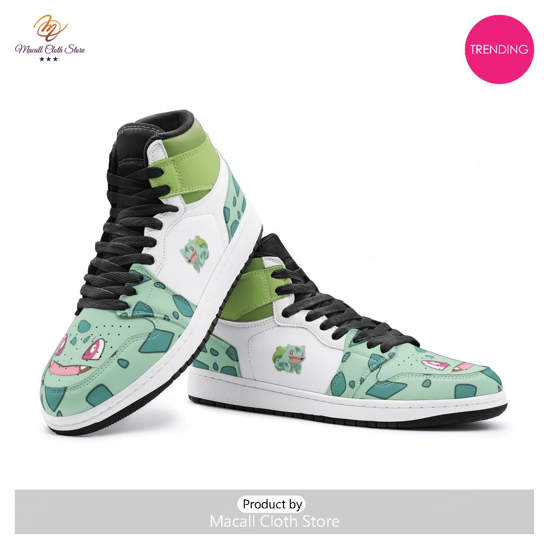 [TRENDING EDITION] Bulbasaur Pokemon Air Jordan High Top Sneaker