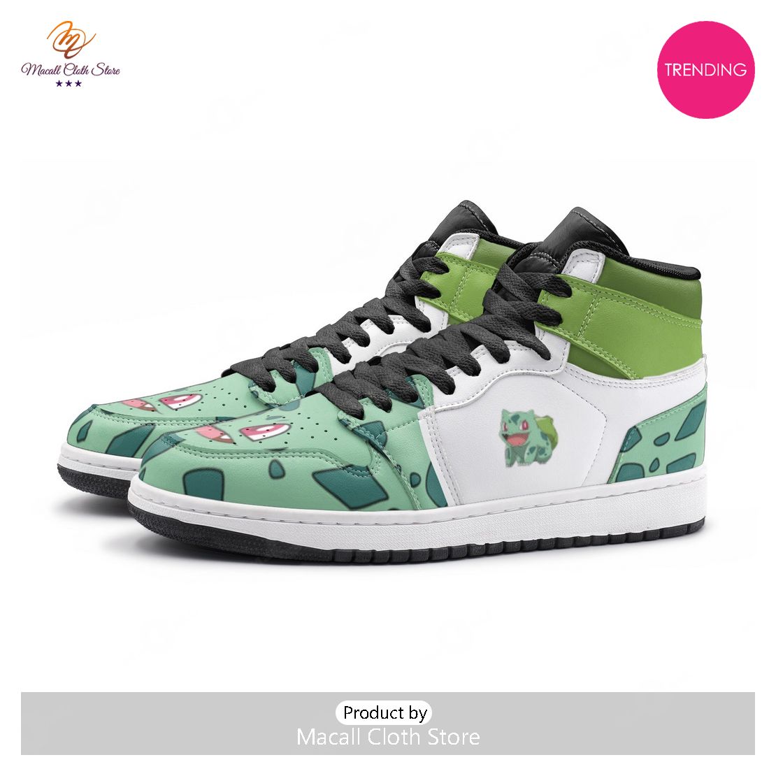 [TRENDING EDITION] Bulbasaur Pokemon Air Jordan High Top Sneaker