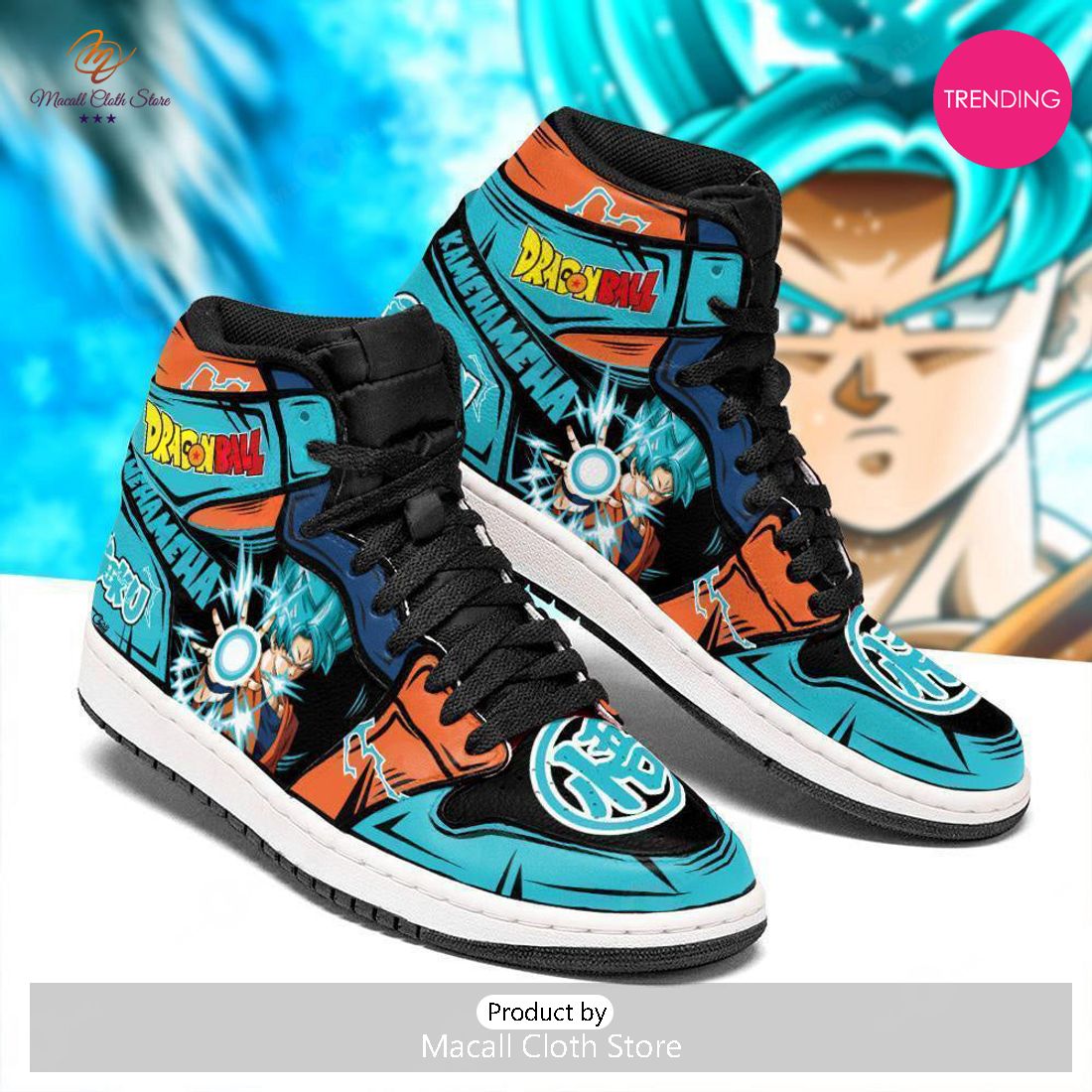 [TRENDING EDITION] Goku Blue Kamehameha Dragon Ball Z Air Jordan High Top Sneaker