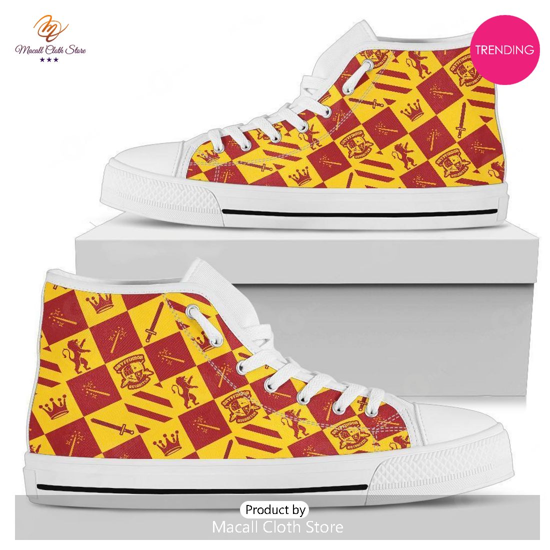 [TRENDING EDITION] Harry Potter Gryffindor Luxury Patterns Air Jordan High Top Sneakers