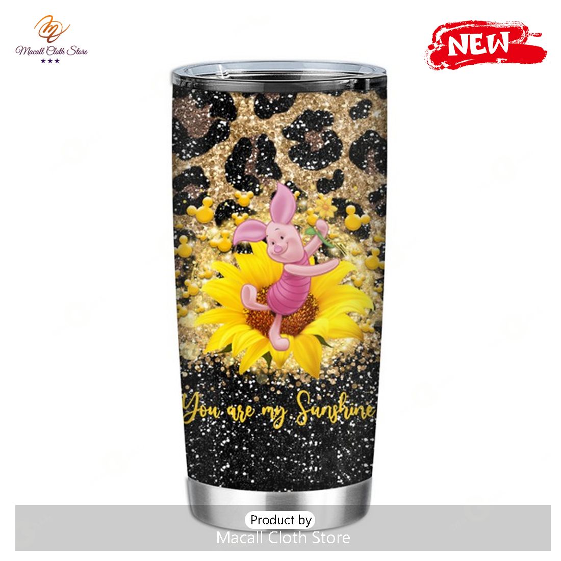 [NEW] Disney Tumbler – Piglet You Are My Sunshine Floral Style Tumbler