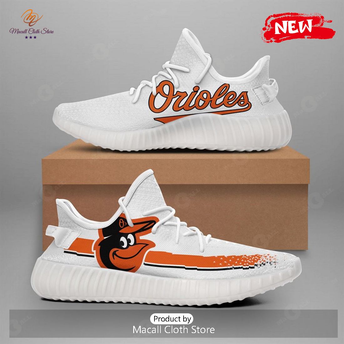 Baltimore Orioles Baseball Team Form White Yeezy Shoes Sneaker Baltimore Orioles Baseball Team Form White Yeezy Shoes Sneaker