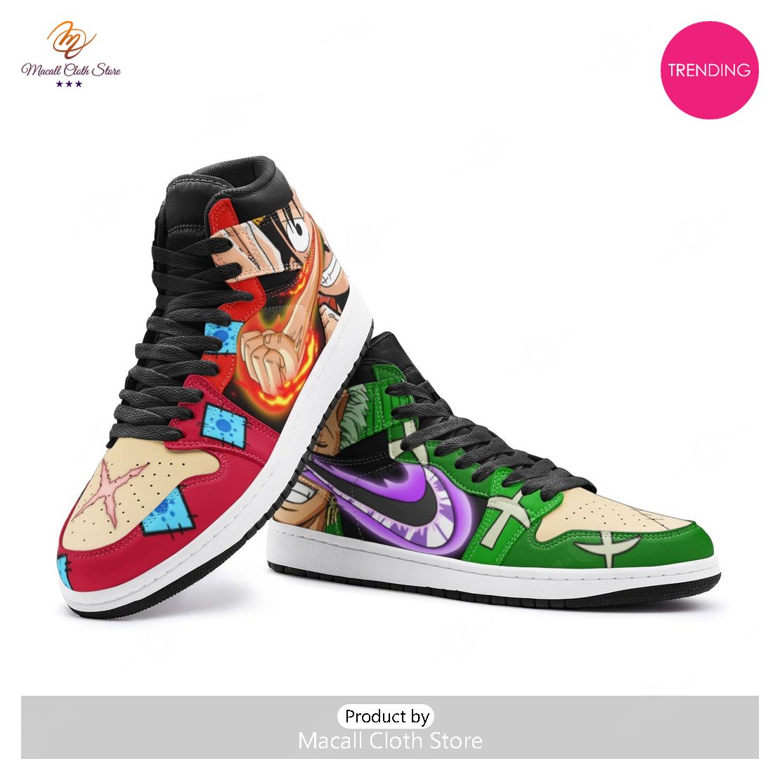 [TRENDING EDITION] Zoro and Luffy One Piece Air Jordan High Top Sneaker