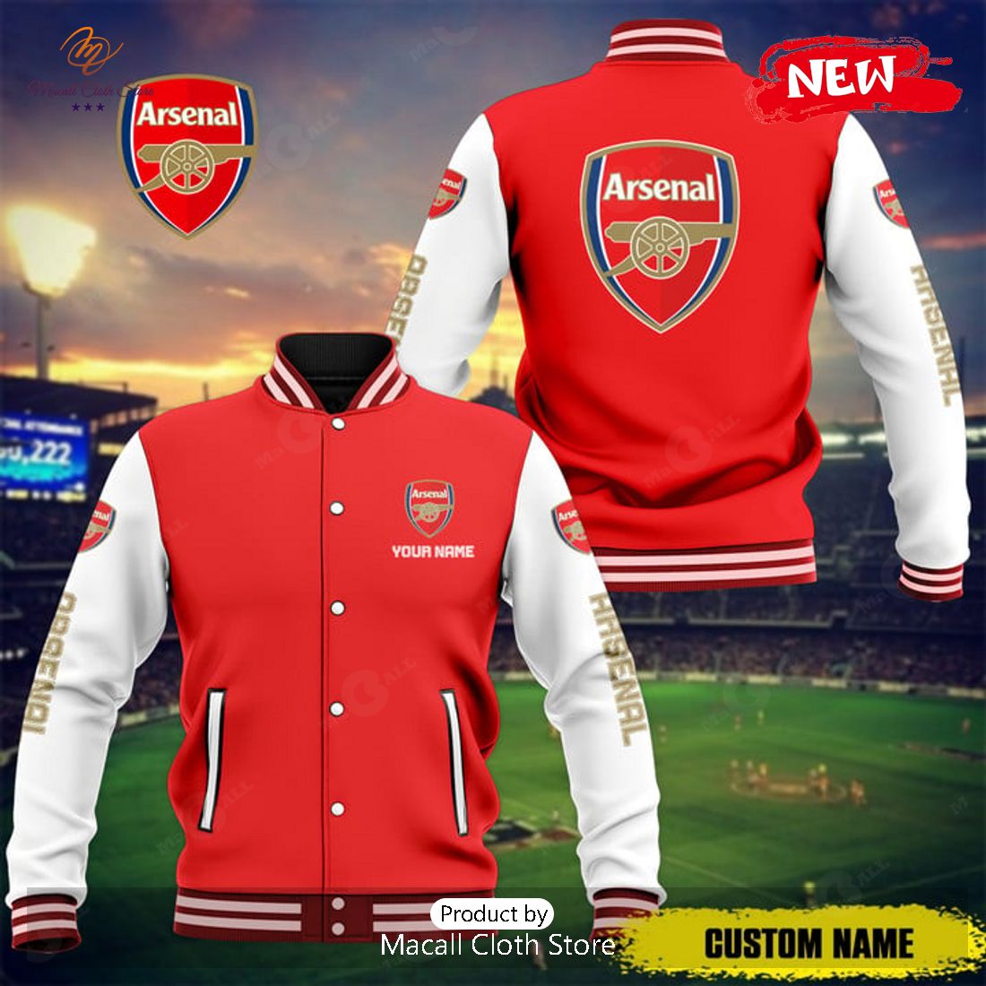 Personalized FC Arsenal Football Club Premium Bomber Jacket