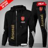Personalized FC Arsenal Football Club Premium Ash Hoodie Sweatshirt 3D