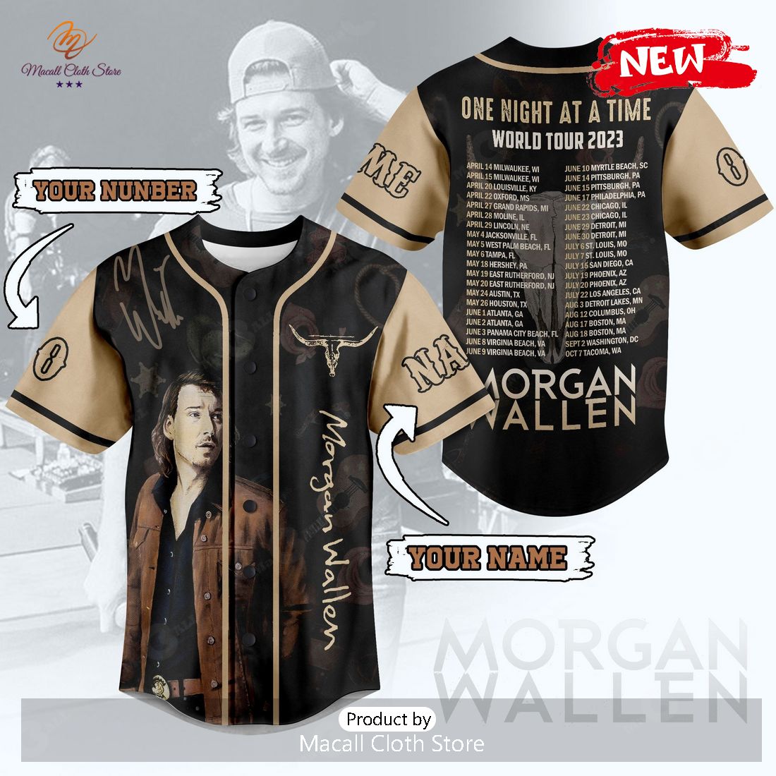 Morgan Wallen One Night At A Time World Tour Personalized, 50% OFF
