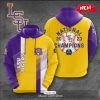 National Champions LSU Tigers Baseball Premium Gold Purple Hoodie Sweatshirt 3D