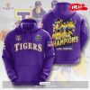 National Champions Powerhouse LSU Tigers Baseball Gold Purple Hoodie Sweatshirt 3D
