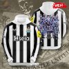 Newcastle United Champions League Premium Sports Blue Line Hoodie Sweatshirt 3D