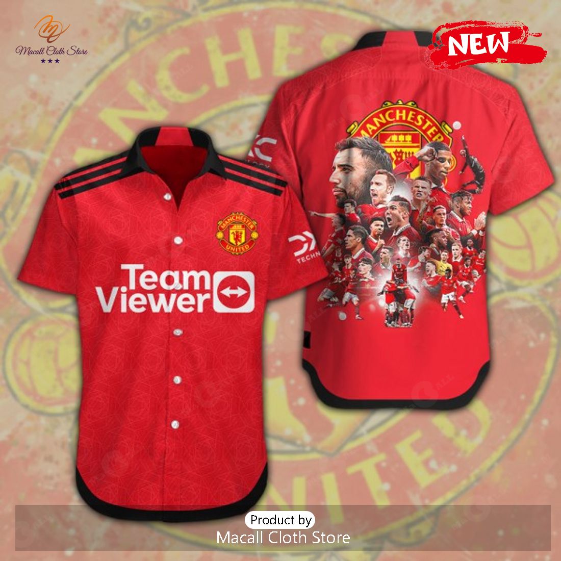 Manchester United For Sports Fans Premium Red Hawaiian Shirt Manchester United For Sports Fans Premium Red Hawaiian Shirt