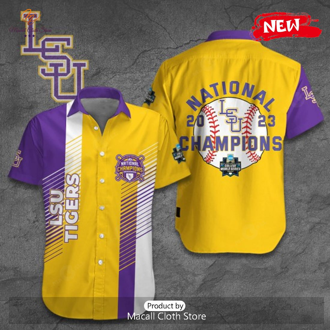 National Champions LSU Tigers Baseball Luxury Gold Purple Hawaiian Shirt National Champions LSU Tigers Baseball Luxury Gold Purple Hawaiian Shirt