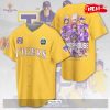 [NEW] LSU Tigers Baseball Powerhouse Players Patterns White Jersey