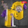 [NEW] National Champions LSU Tigers Baseball Premium Gold Purple Jersey