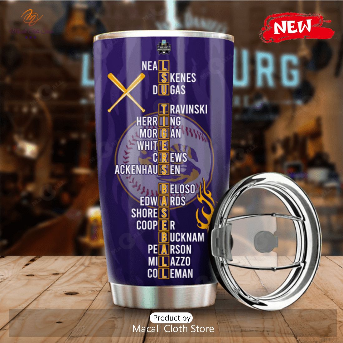 LSU Tigers Baseball Powerhouse Players Premium Patterns Tumbler LSU Tigers Baseball Powerhouse Players Premium Patterns Tumbler