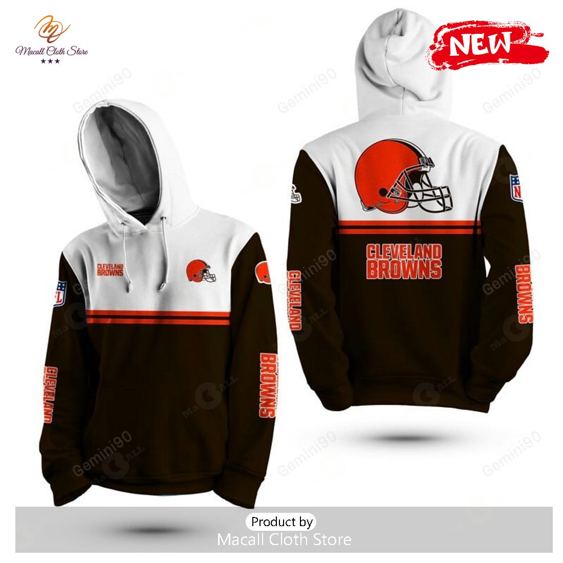 Cleveland Browns NFL 2Line Logo Patterns Hoodie Sweatshirt 3D Cleveland Browns NFL 2Line Logo Patterns Hoodie Sweatshirt 3D