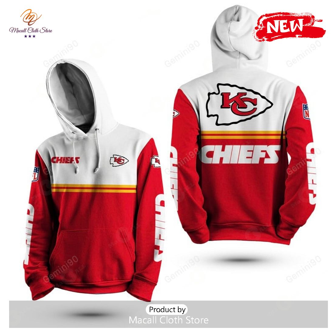 Kansas City Chiefs Hoodie All Over Print V01 On Sale - Tana Elegant