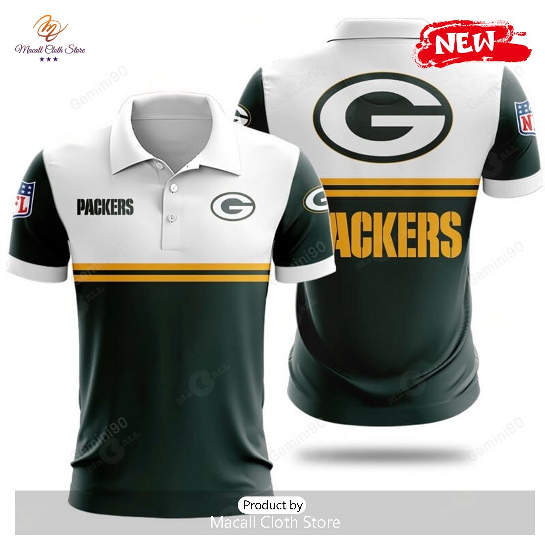 Green Bay Packers NFL 2Line Logo Patterns Polo Shirt Green Bay Packers NFL 2Line Logo Patterns Polo Shirt