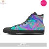 [TRENDING EDITION] Abstract Mixing Ink Men’s High Top Canvas Shoes