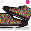 [TRENDING EDITION] Abstract Pastel Holographic Men’s High Top Canvas Shoes