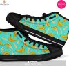 [TRENDING EDITION] Banana Monkey Pattern Print Men Women’s High Top Canvas Shoes