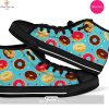 [TRENDING EDITION] Dino Dinosaur Palm Leaf Pattern Print Men Women’s High Top Canvas Shoes