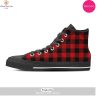 [TRENDING EDITION] Red Plaid Tartan Men’s High Top Canvas Shoes