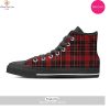 [TRENDING EDITION] Tartan Scottish Beige Plaids Print Men High Top Canvas Shoes