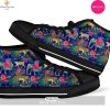 [TRENDING EDITION] Tropical Flamingo Hawaiian Print Men’s High Top Canvas Shoes