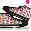 [TRENDING EDITION] Watermelon Piece Polka Dot Blue Pattern Print High Top Canvas Shoes