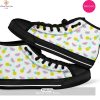 [TRENDING EDITION] Watermelon Piece Stripe Green Pink Pattern Print High Top Canvas Shoes