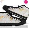 [TRENDING EDITION] White Mallard Duck Pattern Print Men Women’s High Top Canvas Shoes