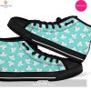 [TRENDING EDITION] White Spider Web Pattern Print Men Women’s High Top Canvas Shoes