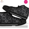 [TRENDING EDITION] White Tiger Pattern Print Men Women’s High Top Canvas Shoes