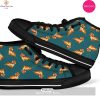 [TRENDING EDITION] Wiener Dog Dachshund Pattern Print Men Women’s High Top Canvas Shoes