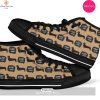 [TRENDING EDITION] Wine Glass Pattern Print Men Women’s High Top Canvas Shoes