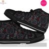 [TRENDING EDITION] Wine Glass Pattern Print Men Women’s High Top Canvas Shoes