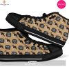 [TRENDING EDITION] Woof Woof Beagle Pattern Print Men Women’s High Top Canvas Shoes