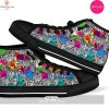 [TRENDING EDITION] Zebra Neon Pattern Print Men Women’s High Top Canvas Shoes